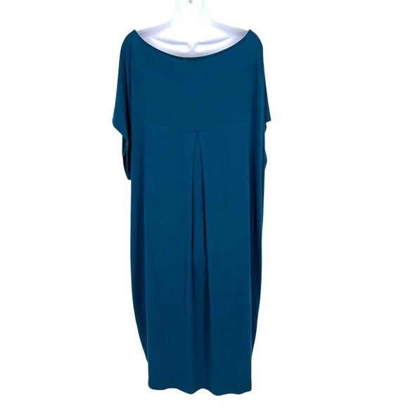 Universal Standard Wide Neck Short Sleeve Knee Length Dress Blue Size Large - Picture 7 of 12
